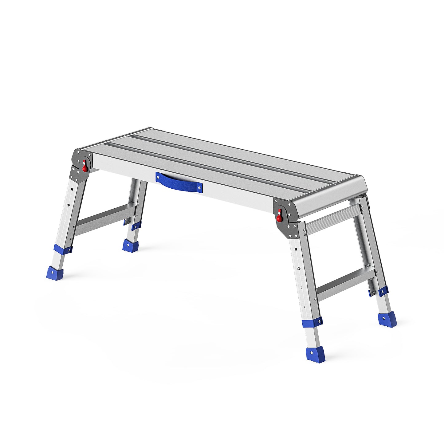 Loyoda Folding Work Platform, 800 lbs Load Capacity, Aluminum Drywall Stool Ladder, Heavy Duty Work Bench, Non-Slip Feet, Ideal for Washing Vehicles, Cleaning, Painting, Decorating
