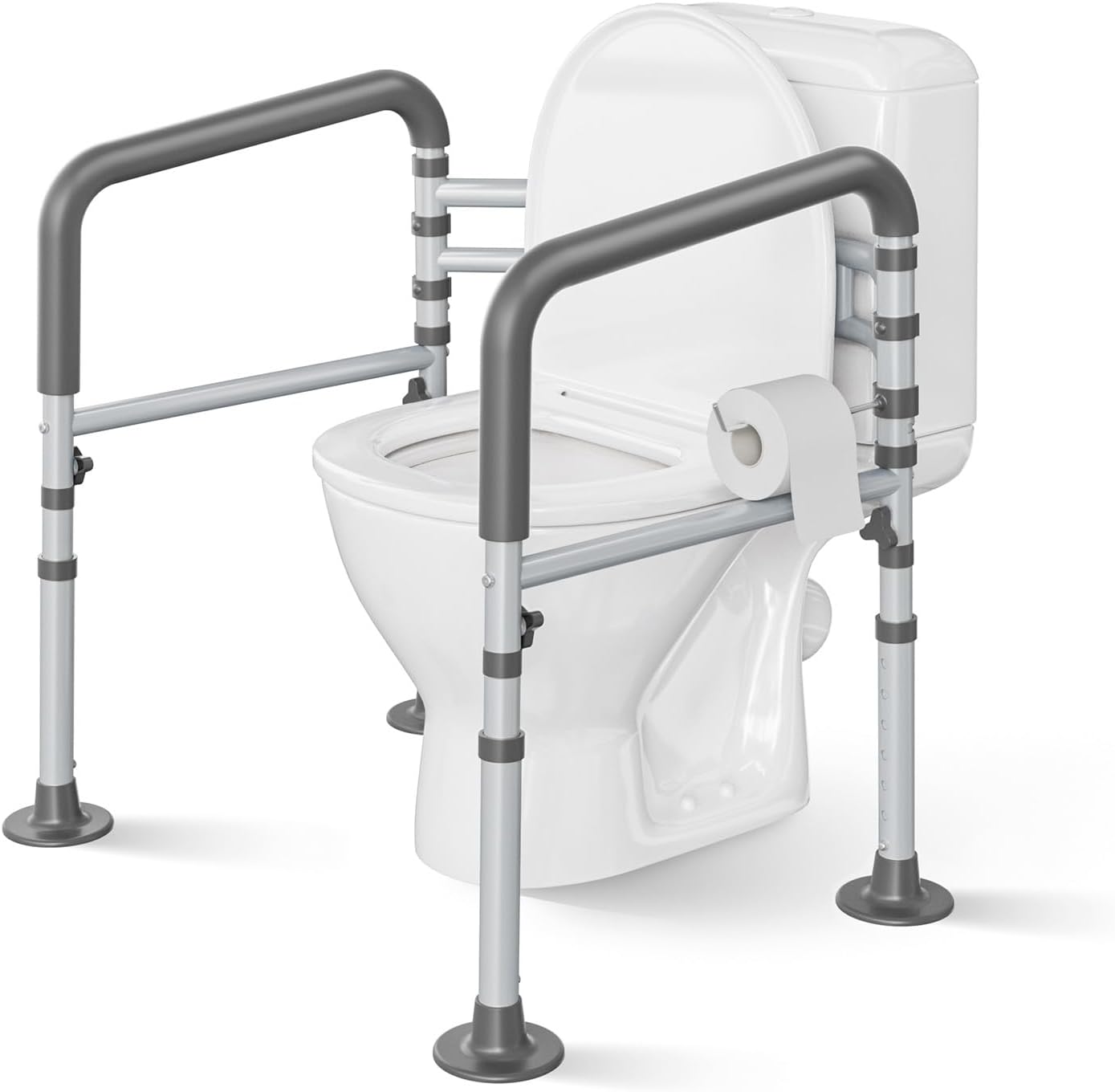 Loyoda Heavy-Duty Steel Toilet Safety Rail | 350 lb Capacity, Foldable, Blue