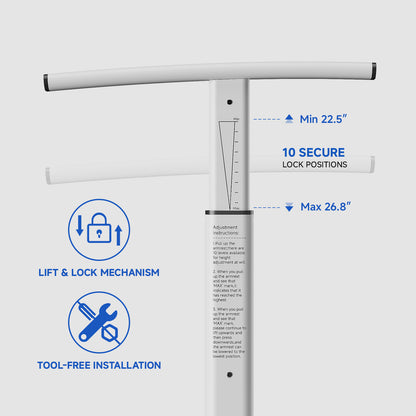 Loyoda Toilet Safety Rails for Seniors, Easy Installation & Super Sturdy Heavy-Duty Toilet Safety Frame, Adjustable Toilet Assist Arms, Toilet Handles for Elderly, Disabled