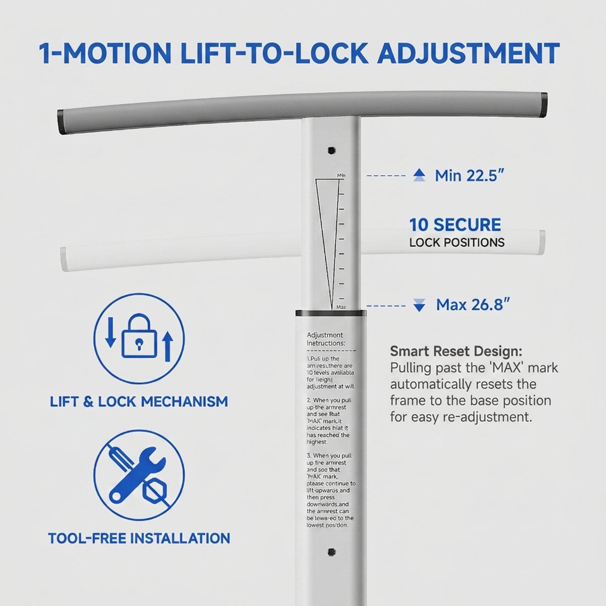 Loyoda Toilet Safety Rails for Seniors, White, 350 lb Limit