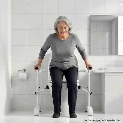 Loyoda Toilet Safety Rails for Seniors, White, 350 lb Limit