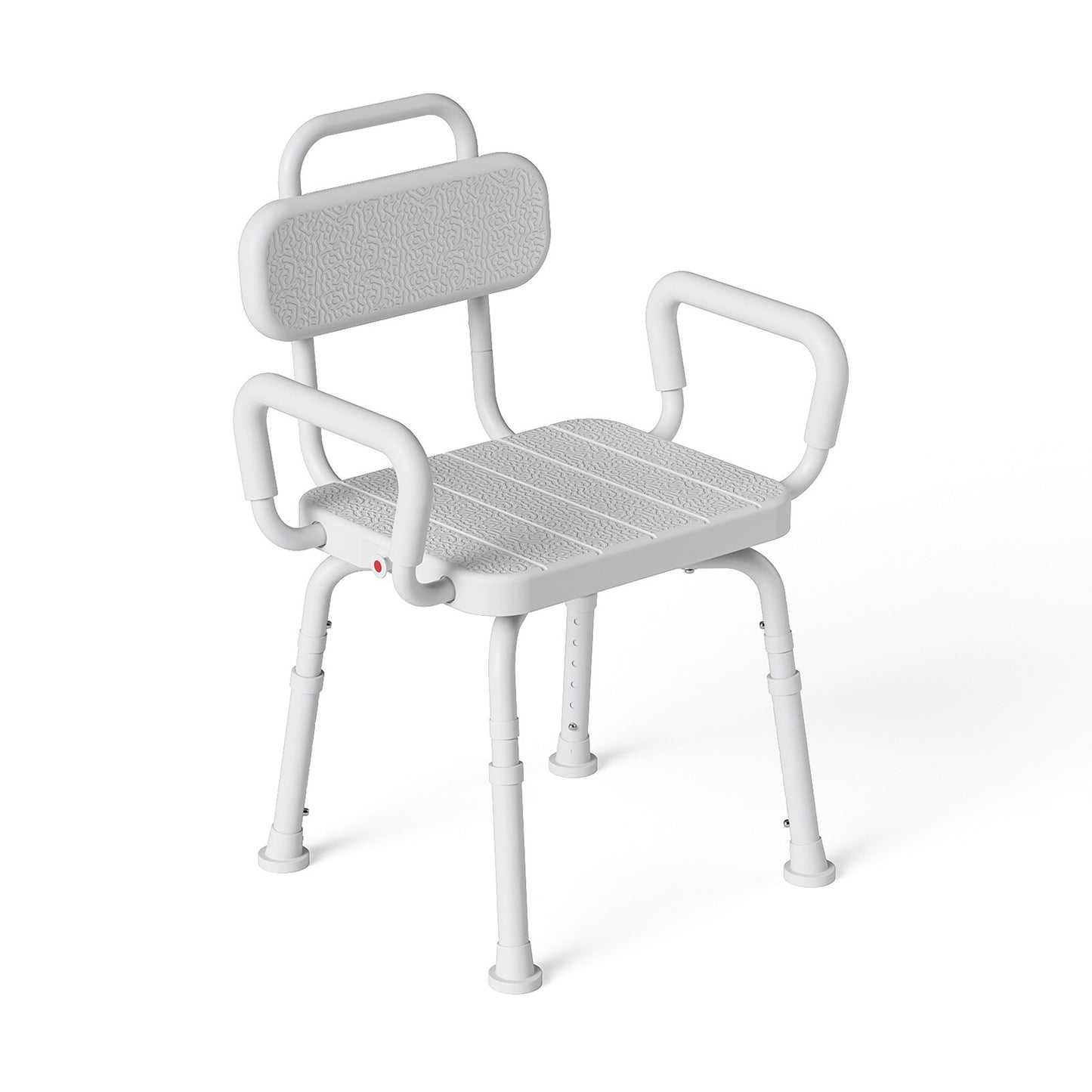 Loyoda 360° Swivel Shower Chair for Elderly with Arms - 350 lbs Capacity, Heavy-Duty Aluminum Bath Stool, Adjustable Height & Non-Slip Feet for Safe Rotating Seat