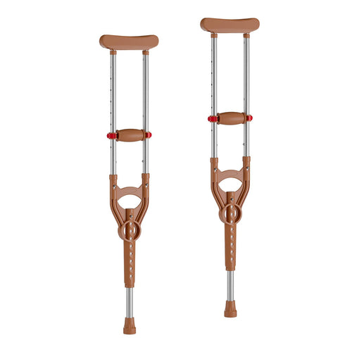 Loyoda Shock-Absorbing Underarm Crutches | Dual Adjustable Height, 4'3''-6'3''