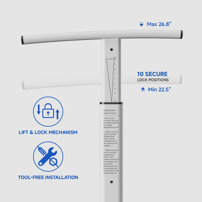 Loyoda Toilet Safety Rail for Elderly and Handicap, Quick-adjustable height armrest, Stand Alone Toilet Safety Frame, Supports up to 350Lbs