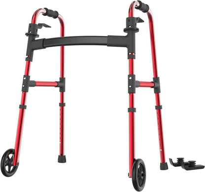 Loyoda Front Wheel Folding Walker Red