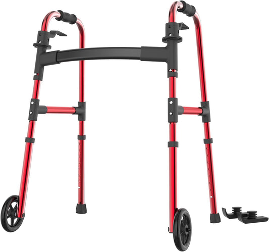 Loyoda Front Wheel Folding Walker Red