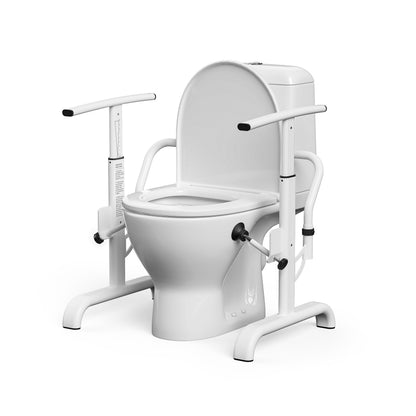 Loyoda Toilet Safety Rails for Seniors, Easy Installation & Super Sturdy Heavy-Duty Toilet Safety Frame, Adjustable Toilet Assist Arms, Toilet Handles for Elderly, Disabled