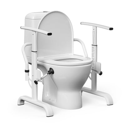 Loyoda Toilet Safety Rails for Seniors, Easy Installation & Super Sturdy Heavy-Duty Toilet Safety Frame, Adjustable Toilet Assist Arms, Toilet Handles for Elderly, Disabled